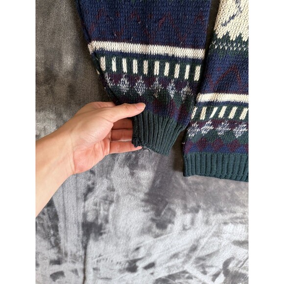 Today's News Geometric Long Sleeve Knit Pullover Long Sleeve Size Large - Picture 3 of 7